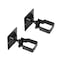 Nuvo Iron Legacy Collection Wall Brackets, Powder Coated Black, Used for mount a 2x2 to a wall, 2PK WMBRTXB - alternate 1